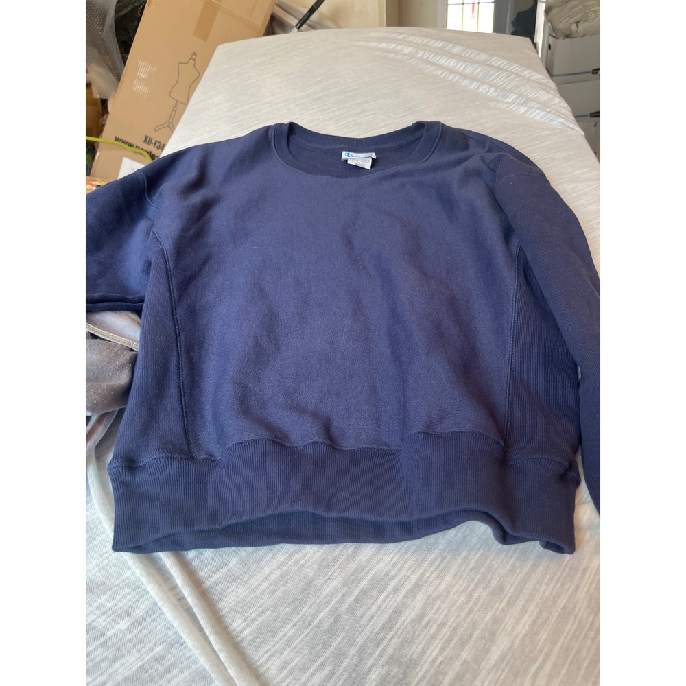 Vintage Champion Reverse Weave Crewneck Sweatshirt Navy‎ Blue Small Athletic